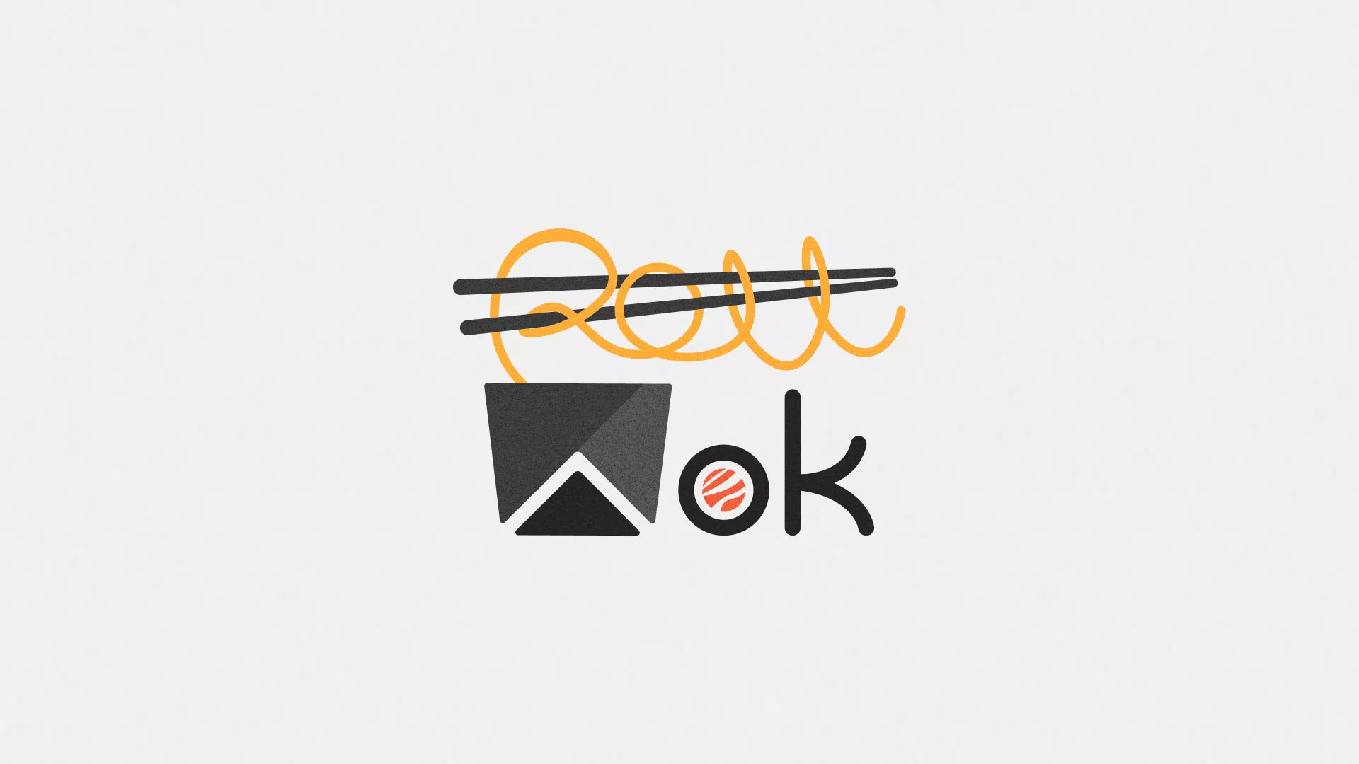 Разработка логотипа суши-бара «Roll Wok Club» в Каспийске